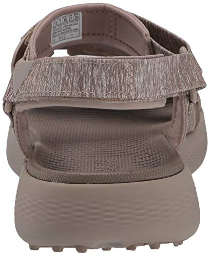 Skechers Women's 600 Spikeless Golf Sandals Shoe, Taupe, 8 M US