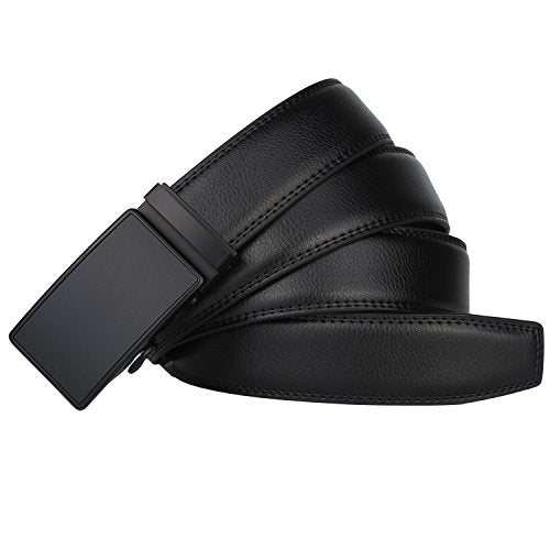 Lavemi Men's Real Leather Ratchet Dress Belt with Automatic Buckle,Elegant Gift Box(55-0027)