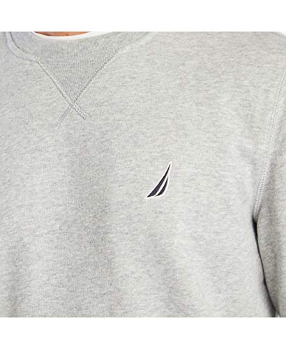 Nautica Men's Basic Crew Neck Fleece Sweatshirt, Grey Heather, X-Large