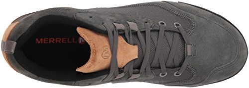 Merrell Men's Burnt Rock Travel Suede Hiking Shoe, Granite, 9 M US