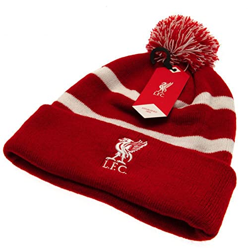 Liverpool FC Red/White Knitted Ski Hat - Authentic EPL Brand