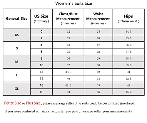 Women Suit Slim Fit Notch Lapel 3 Piece Workplace Style Blazer(Blazer+Vest+Pants(Royal,12)