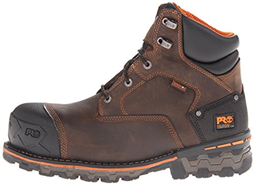 Timberland PRO Men's Boondock 6 Inch Composite Safety Toe Waterproof Industrial Work Boot, Brown Oiled Distressed, 15