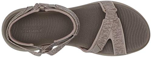 Skechers Women's 600 Spikeless Golf Sandals Shoe, Taupe, 8 M US