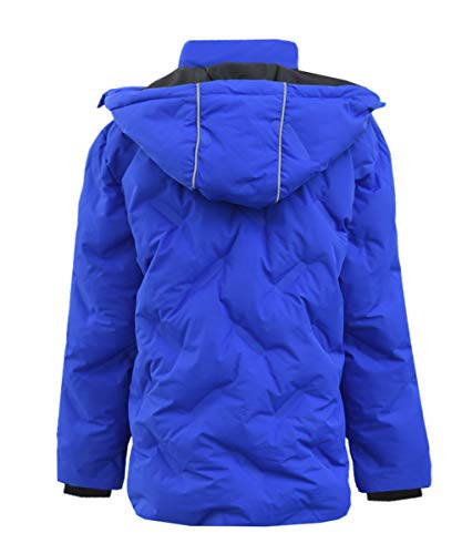 M2C Boys' Non Stitch Hooded Insulated Jacket Winter Puffer Coat 7/8 Blue