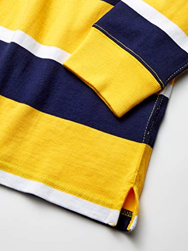 Chaps Men's Heritage Collection Rugby Shirt, Coast Guard Yellow Multi, M