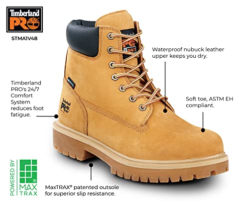 Timberland PRO 6IN Direct Attach Men's Wheat Soft Toe SR WP Boot (10.0 M)