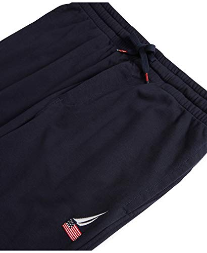 Nautica Men's American Flag Logo Joggers, Navy, Large