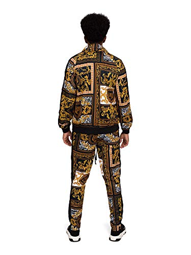 G-Style USA Men's Luxury Track Suit ST552 - Black - Small - V-D42