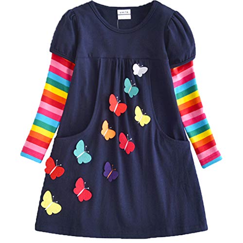 VIKITA Toddler Girls Dresses Long Sleeve Girl Dress for Kids 3-8 Years LH5805, 6T