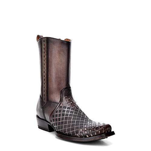 CUADRA Men's Boot in Genuine Leather with Zipper Black 10