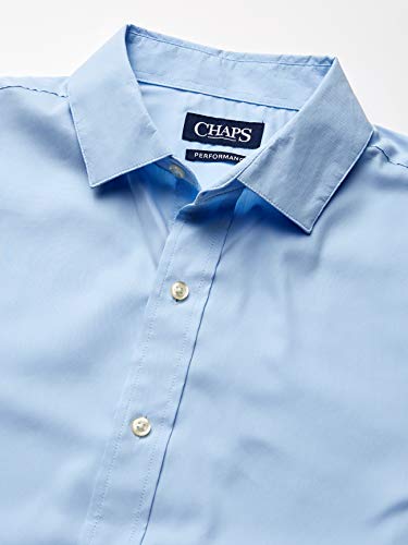 Chaps Men's Long Sleeve Performance Button Down Shirt, Austin Blue, S