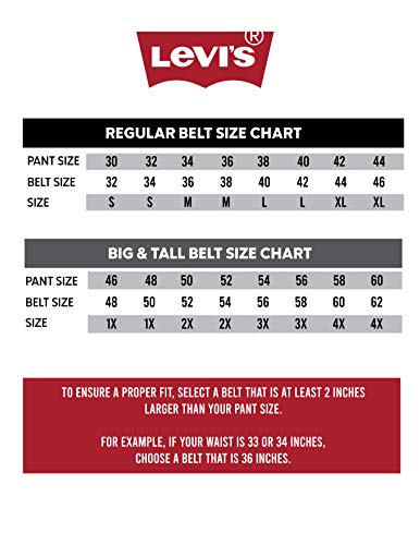 Levi's Men's Reversible Casual Jeans Belt, Brown/Black 1, Medium (34-36)