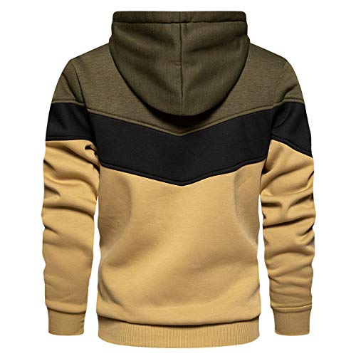 Gesean Unisex Casual Hooded Fashion Hoodie Pullover with Pocket Army Green X-Large