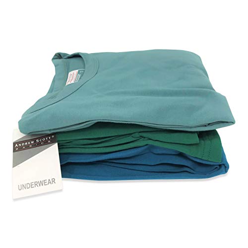 Boys Long John Ultra-Soft Cotton Stretch Base Layer Underwear Sets / 3 Long Sleeve Tops + 3 Long Pants - 6 Piece Mix & Match (3 Sets / 6 Pc - Evergreen/Blue/Arctic, 7)