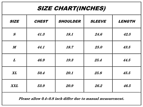 Ebifin Men's Notch Lapel Double Breasted Long Trench Coat Casual Cotton Blend Peacoat