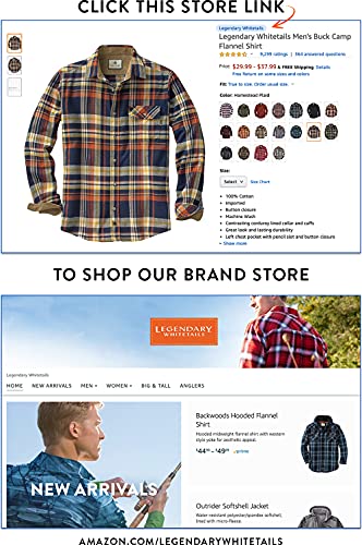 Legendary Whitetails Men's Camo Plaid Outfitter Hoodie, Charcoal, Large