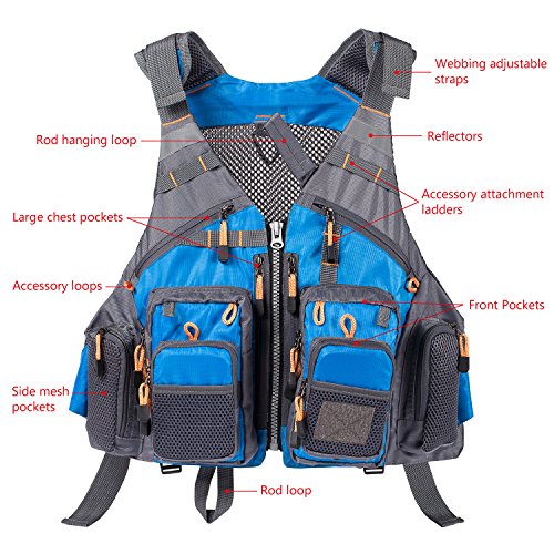 Lightbare Fly Fishing Vest for Men with Pockets for Trout Fishing Photography