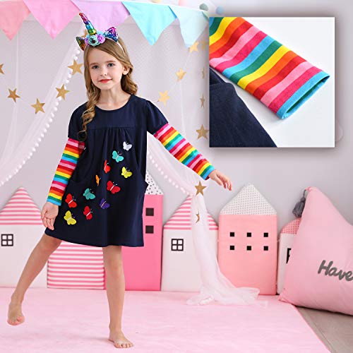 VIKITA Toddler Girls Dresses Long Sleeve Girl Dress for Kids 3-8 Years LH5805, 6T