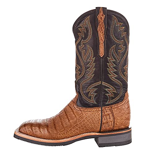 Lucchese Men's Rowdy Western Boot Square Toe Tan 9.5 D