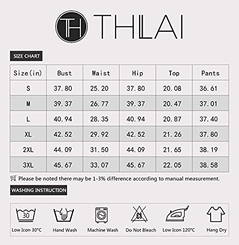 THLAI Women Casual Plaid 2 Piece Outfits Open Front Long Sleeve Blazer with Matching Bra and Long Pants Set 3 Piece Outfits