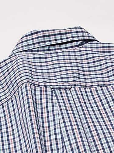 Chaps Men's Classic Fit Long Sleeve Stretch Easy Care Shirt, White Multi, S