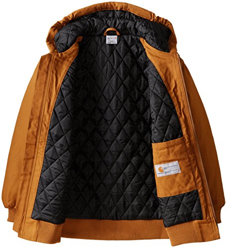 Carhartt boys Active Quilt Lined Coat outerwear jackets, Carhartt Brown Taffeta Lined, Small US