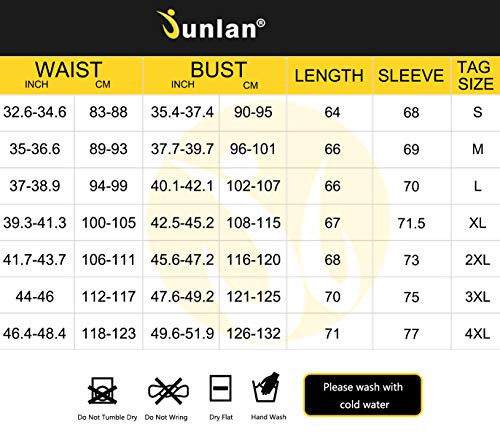 Men Sweat Neoprene Jacket Sauna Suit Workout Shirt Body Shaper Fitness Jacket Gym Top Clothes Shapewear Long Sleeve (Black, XXL)