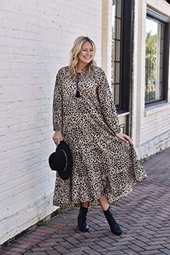 Mud Pie Women's Ariana Leopard Maxi, Large