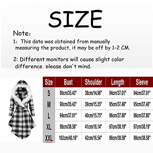 UNIPIN Womens Hooded Cardigan Cotton Winter Plus Size Thickened Warm Sherpa Lined Plush Faux Fur Long Hooded Windproof Cotton Parka Puffer Jacket Buttons Zipper Pocket Outwear(A-White,M)