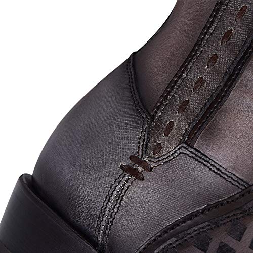 CUADRA Men's Boot in Genuine Leather with Zipper Black 10