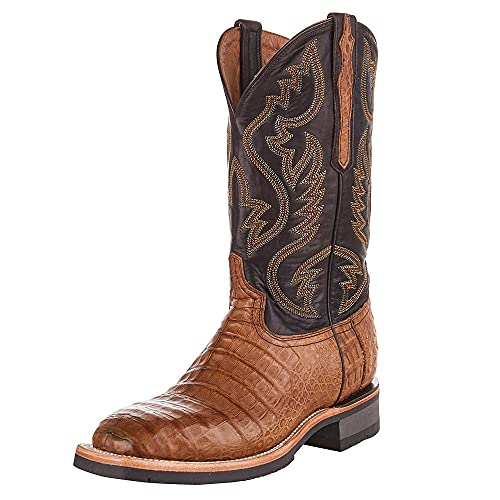 Lucchese Men's Rowdy Western Boot Square Toe Tan 9.5 D