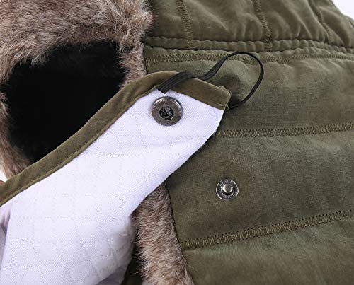 Connectyle Outdoor Trooper Trapper Hat Warm Winter Hunting Hats with Ear Flaps Mask Ushanka Hat Army Green