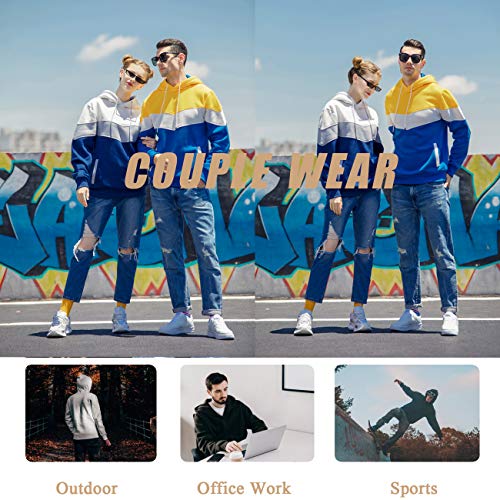 Gesean Unisex Casual Hooded Fashion Hoodie Pullover with Pocket Army Green X-Large