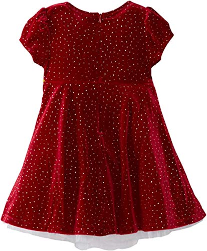 Bonnie Jean Girls 2t-14 Glitter Jacket Santa Dress (7) Red