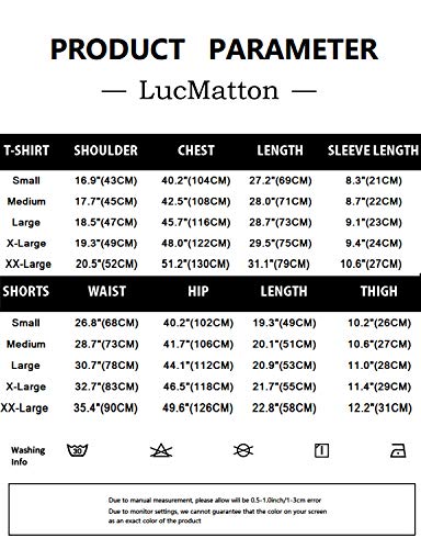 LucMatton Men's African Pattern Printed T-Shirt and Shorts Set Sports Mesh Tracksuit Dashiki Outfits White Small