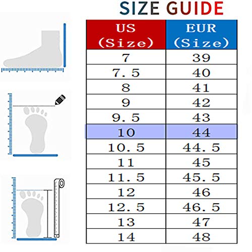 LANCROP Men's Comfortable Walking Shoes - Casual Knit Loafer Slip on Sneakers 7.5 US, Label 40 Dark Blue