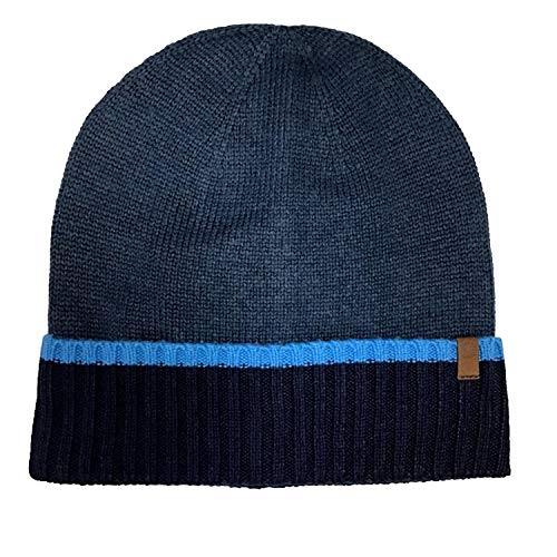 Timberland Cuffed Beanie with Tipping Knit Hat (Dark Denim)