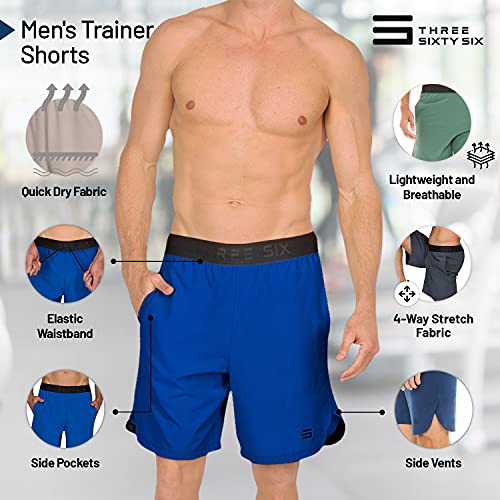 Dry FIT Gym Shorts for Men - Mens Workout Running Shorts - Moisture Wicking with Pockets and Side Hem Storm Grey