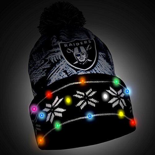 NFL Oakland Raiders Light Up Knit Hat
