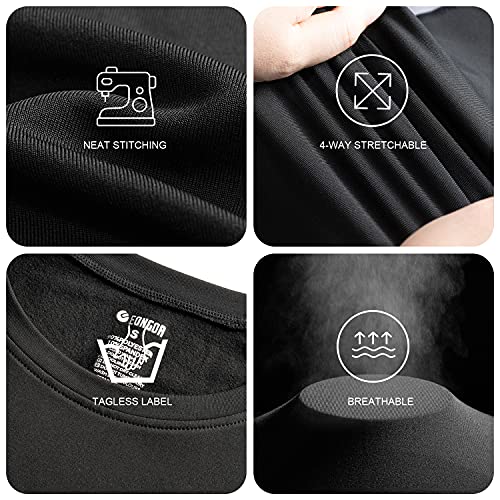 EONGOA Men's Thermal Underwear Set Long Johns Set with Fleece Lined Skiing Winter Warm Base Layers for Cold Weather