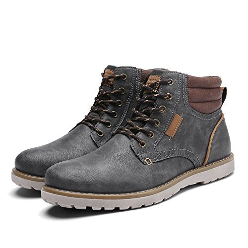 EYUSHIJIA Men's Waterproof Snow Boots Hiking Boot (10 D(M) US, Dark Gray)