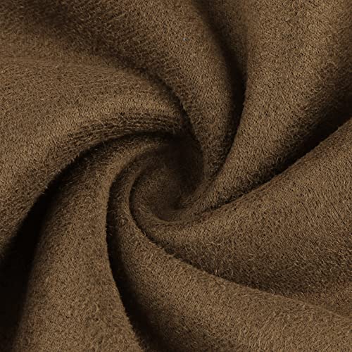 Men's Plus Fleece Jacket Mountaineering Warm Sherpa Trucker Coat Suit Lapel Cardigan Button Warm Winter Thick Overcoat Brown