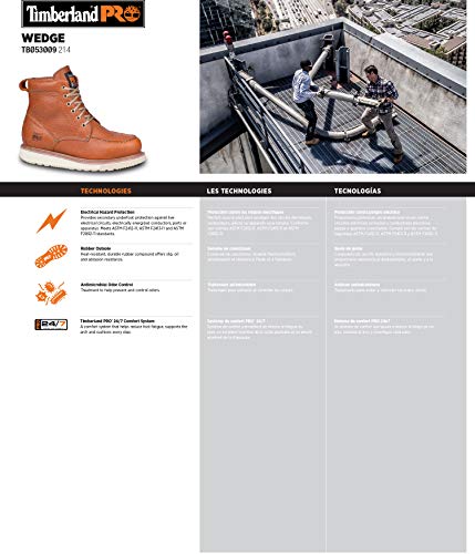 Timberland PRO Men's 53009 Wedge Sole 6" Soft-Toe Boot,Rust,10.5 M