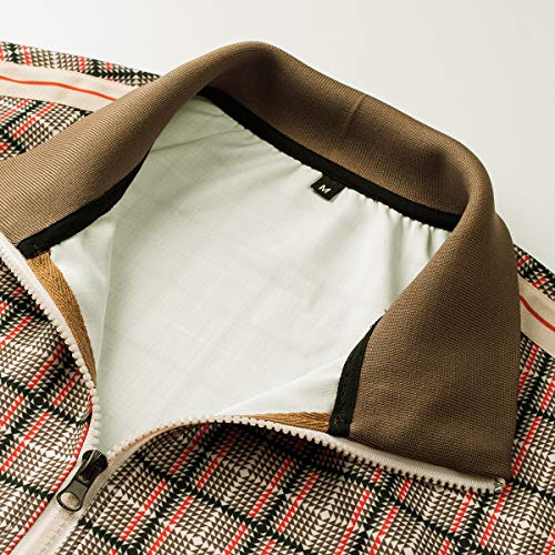 Track Jogging Suits for Men Set Running Sweatsuits 2 Piece Casual Tracksuits Joggers Outfits Workout Sports Jacket and Pants 2101 Brown XXL