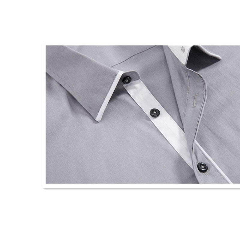 VISADA JUANA 2019 Men&#39;s Shirts Slim Fit Men&#39;s Casual Shirts Long Sleeve Solid Dress Shirts Men Clothes Y60