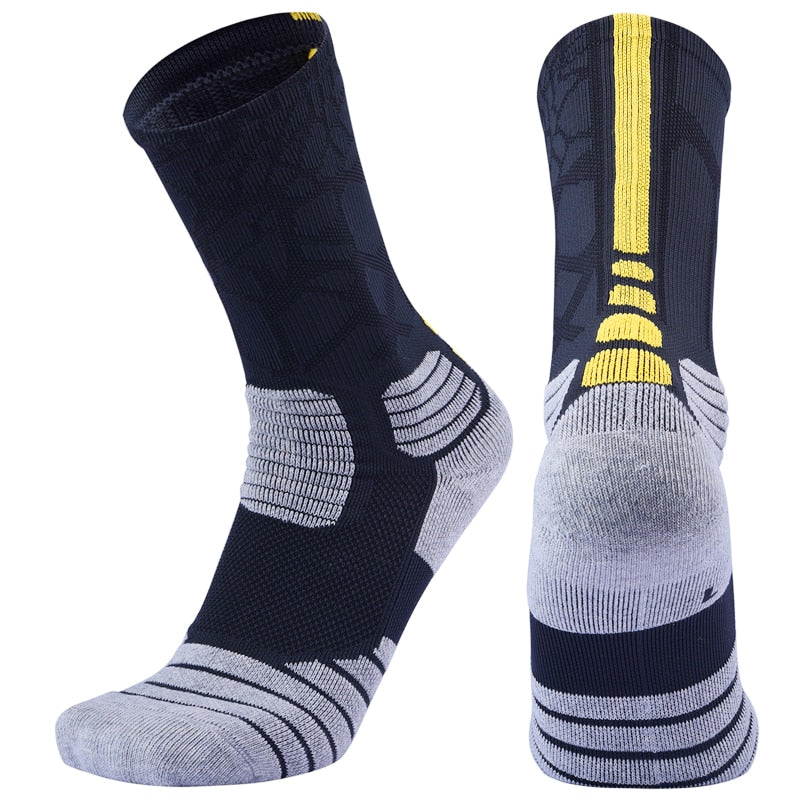 High Quality New Men Outdoor Sports Elite Basketball Socks Men Cycling Socks Compression Socks Cotton Towel Bottom Men's socks