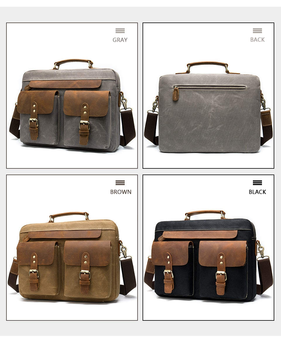 WESTAL Men Briefcases Men's Bag Genuine Leather Business Office Bags for Men Laptop Bag Leather Briefcases Male Lawyer Bags