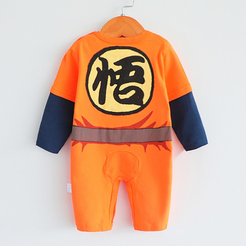 DBZ Anime Clothes Newborn Baby Boy Costume Organic Cotton Halloween Children Overalls New Born Clothing Infant Romper Onesie