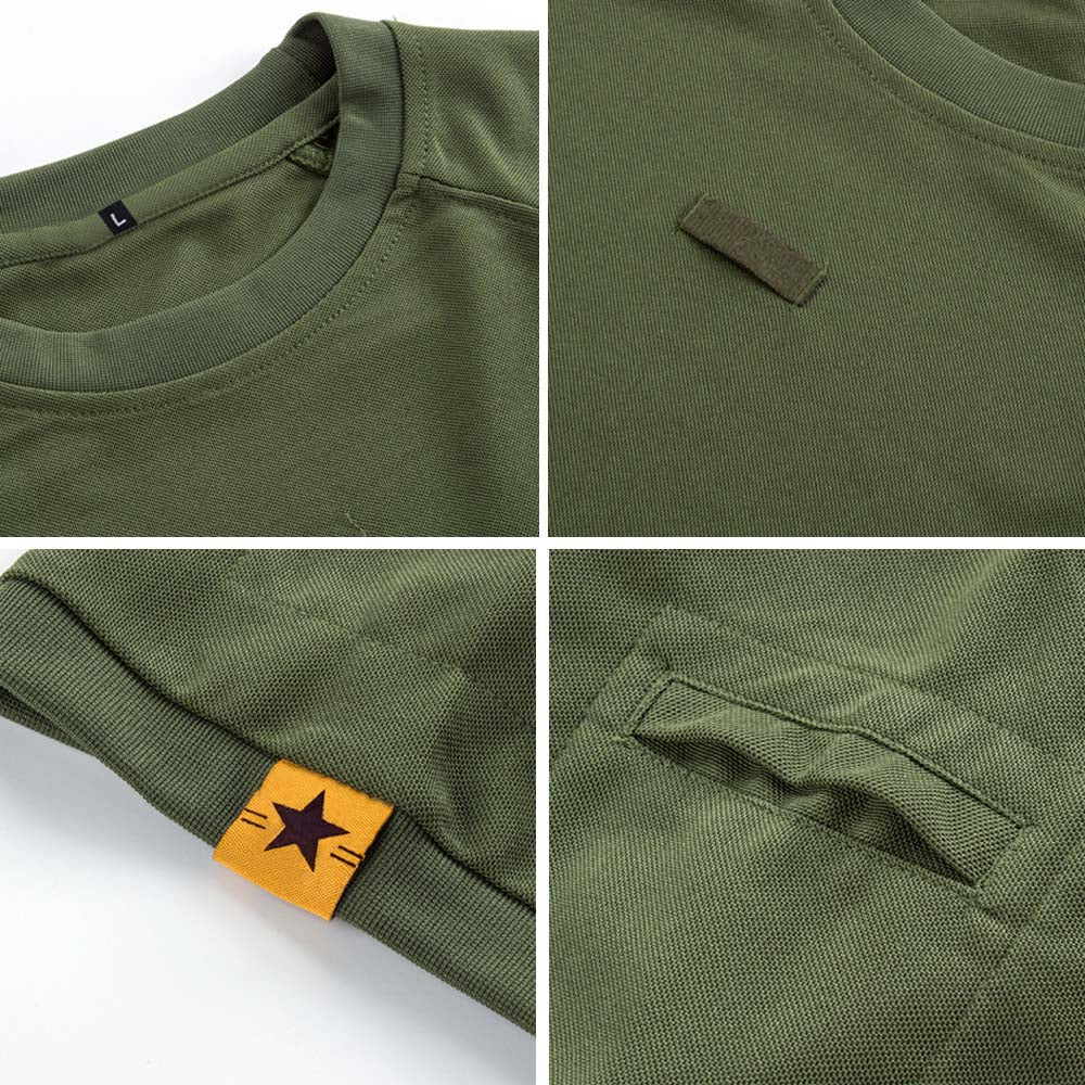Military Tactical T Shirt Outdoor Sport Quick Dry Lapel Short Sleeve Shirt Summer Hiking Training Tee Men Clothing Casual Tops